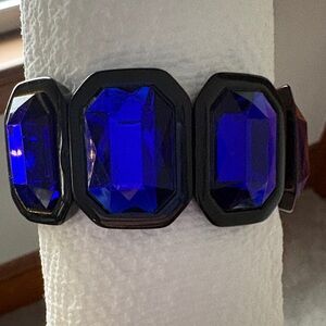 Blue Gemstone Stretch Bracelet - Unbranded